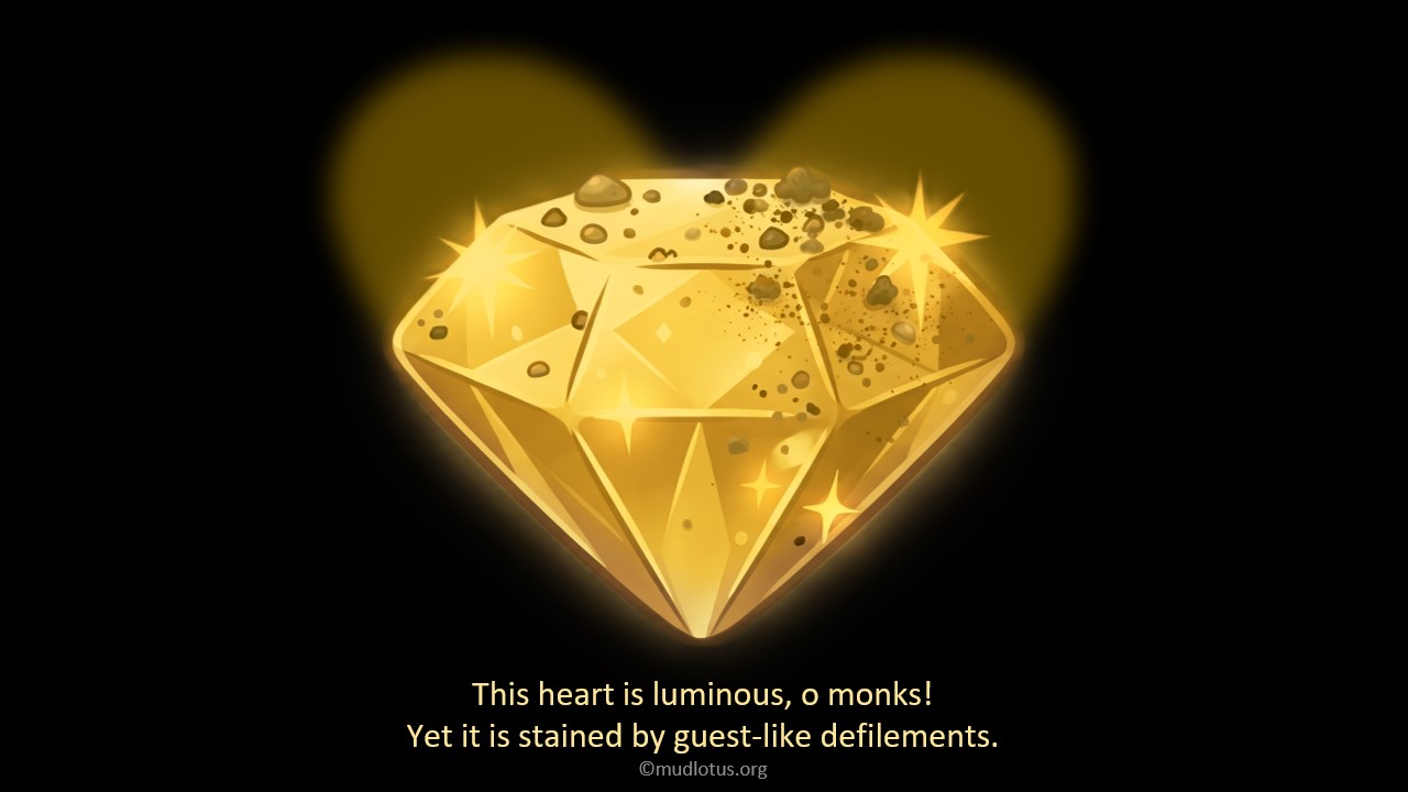 The heart as a glowing diamond with surface dirt